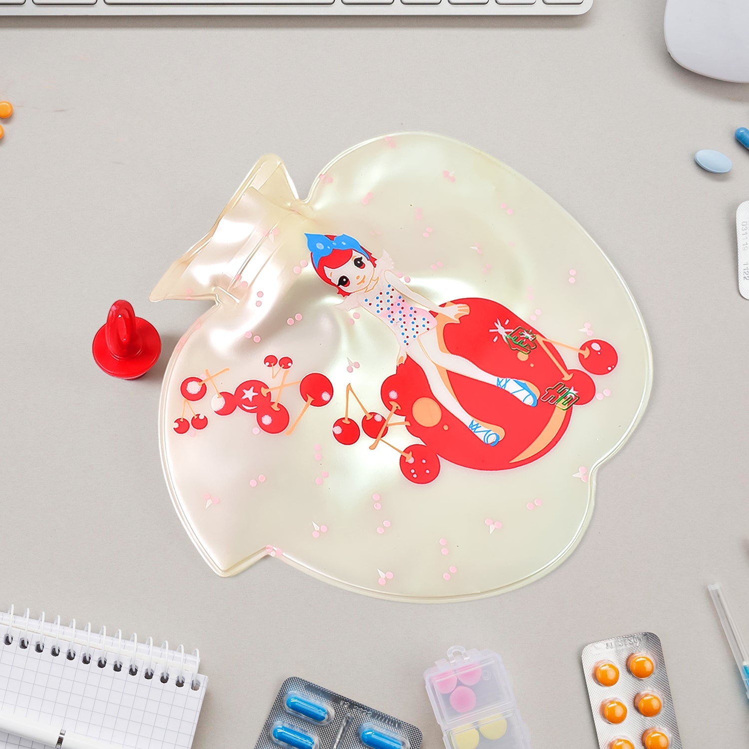 Apple Hot Water Bottle Bag For Pain Relief Apple Hot Water Bottle Bag For Pain Relief